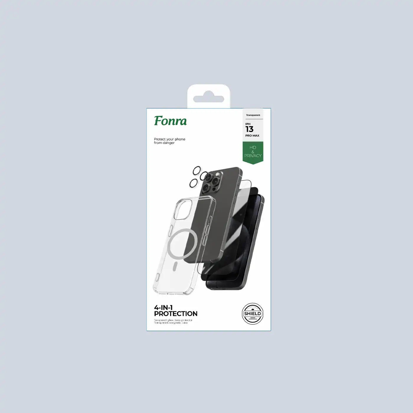 Fonra iPhone 13 Pro Max 4 in 1 Protection- Clear