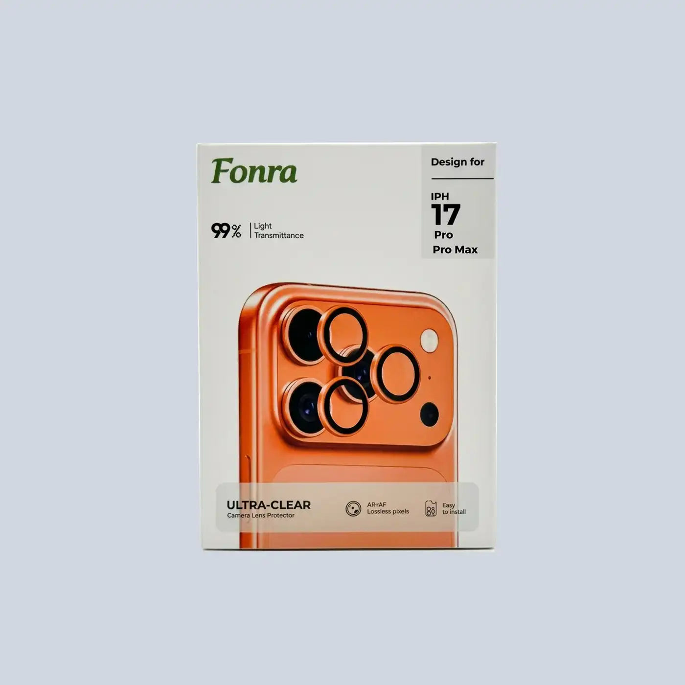 Fonra iPhone 17 Pro/ 17 Pro Max Camera Lens Protector- Orange
