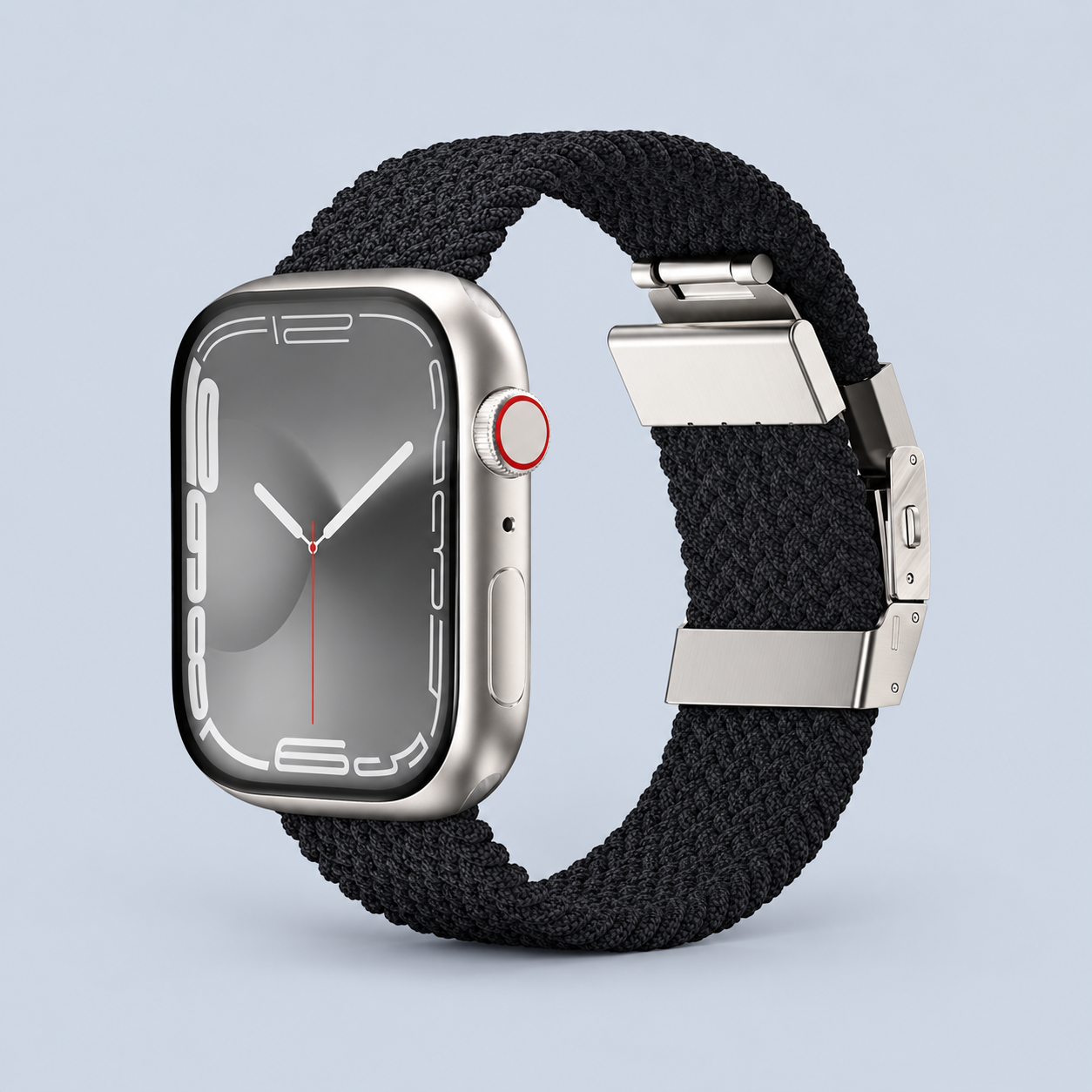 ⁦AmazingThing Titan Weave Band For Apple Watch 45/44/42MM Black⁩