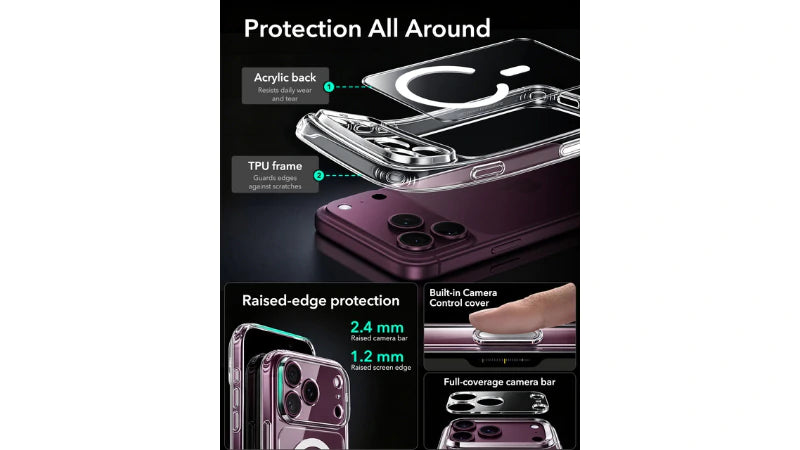 ESR MagSafe Case for iPhone 18 Pro / 17 Pro – Clear