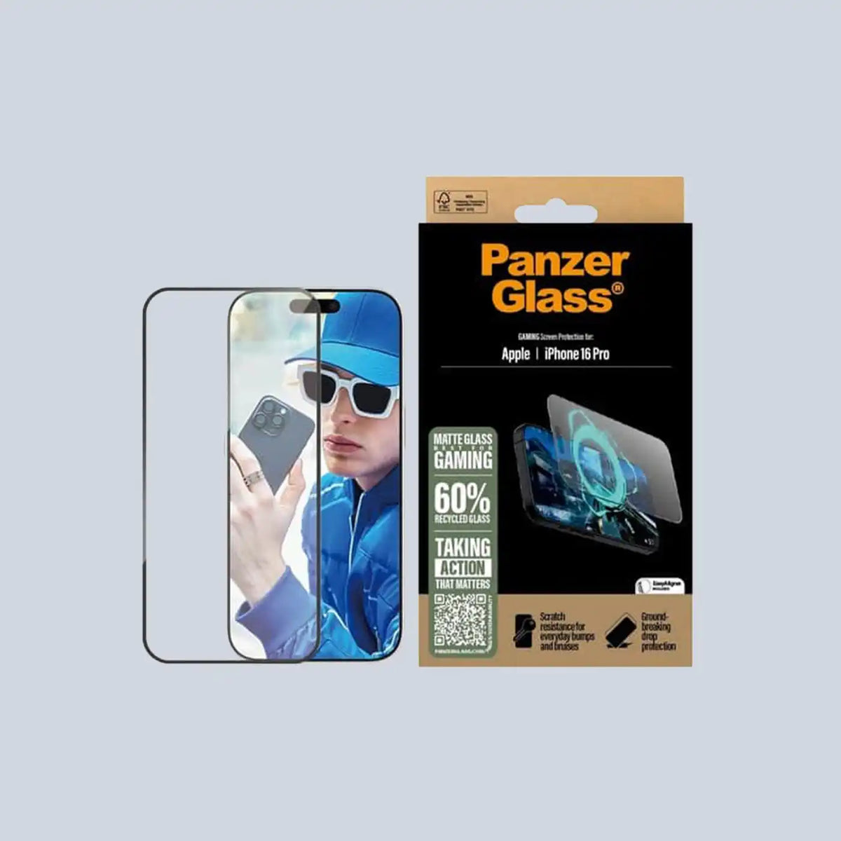 PanzerGlass Gaming Screen Protector iPhone 16 Pro Max | Ultra-Wide Fit