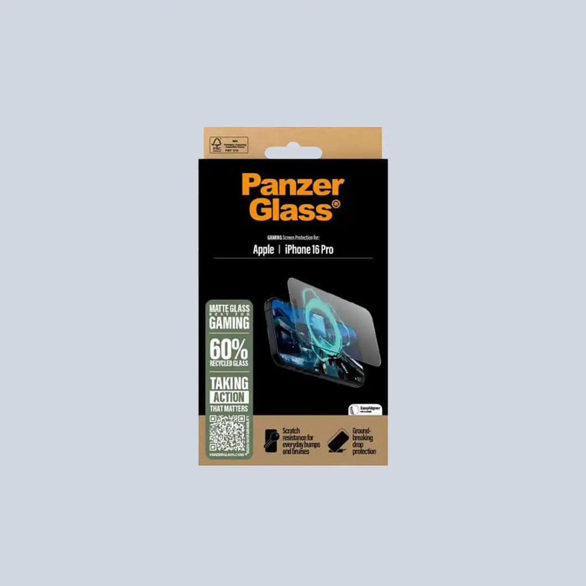 PanzerGlass Gaming Screen Protector iPhone 16 Pro | Ultra-Wide Fit