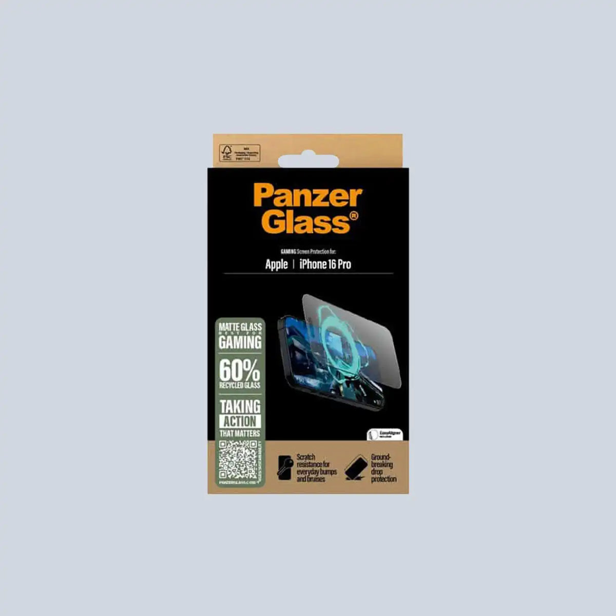 PanzerGlass Gaming Screen Protector iPhone 16 Pro Max | Ultra-Wide Fit
