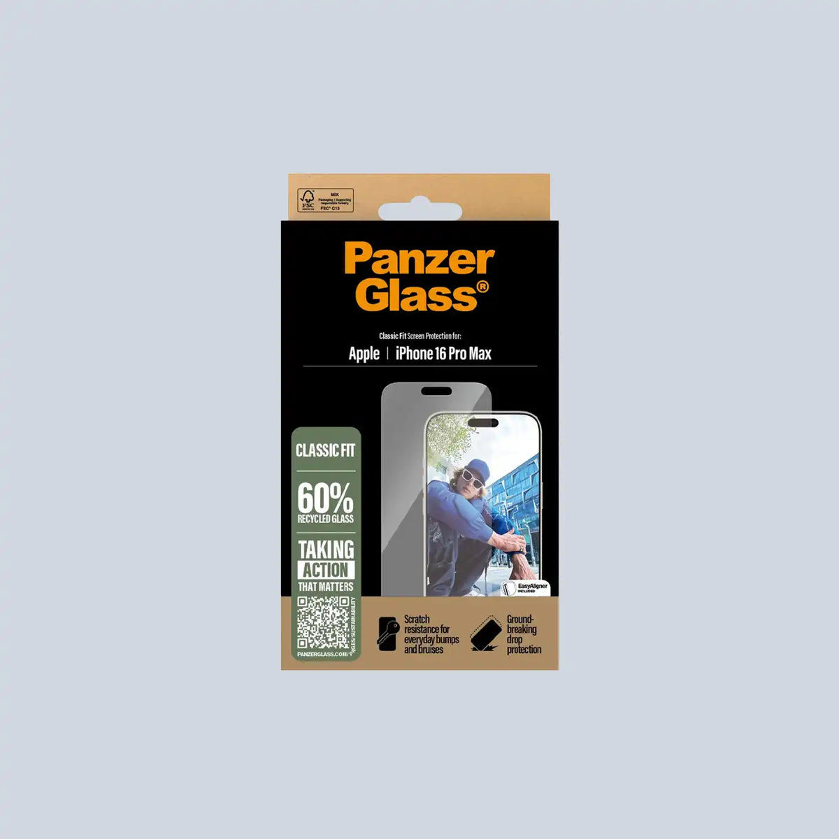 PanzerGlass iPhone 16 Pro Max  Classic Fit Tempered Glass Screen Protector