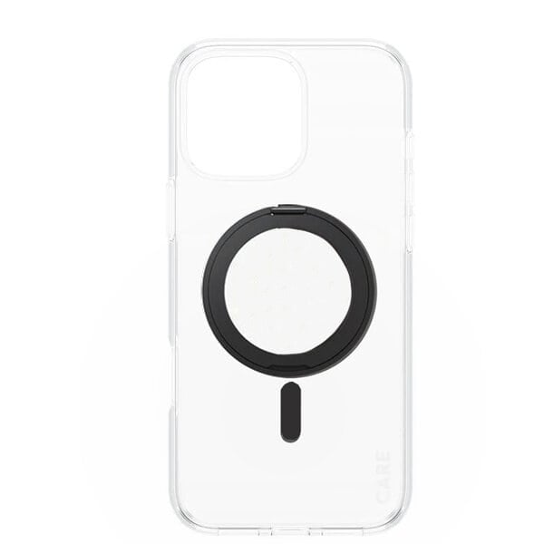 PanzerGlass iPhone 16 Pro CARE Feature Case Transparent w Black Kickstand & product photo