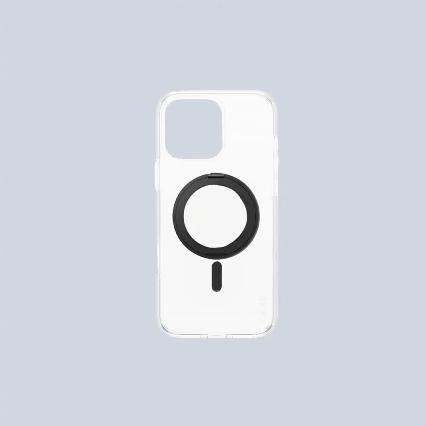 PanzerGlass iPhone 16 Pro CARE Feature Case Transparent w. Black Kickstand & MagSafe