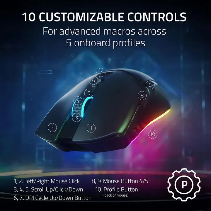 Razer Cobra Pro Customizable Wireless Gaming Mouse With Razer Chroma Rgb - Black by – Price in Kuwait