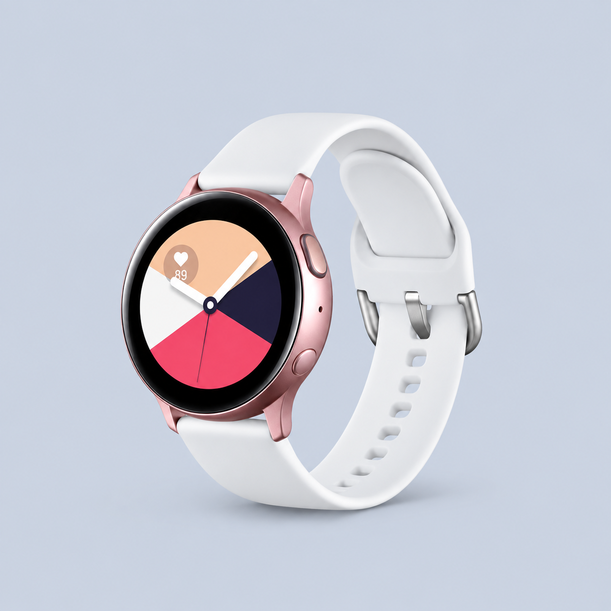 ⁦Devia Deluxe Sport Strap White -⁩ حزام سيليكون لسماعة ⁦Samsung Galaxy Watch Active⁩
