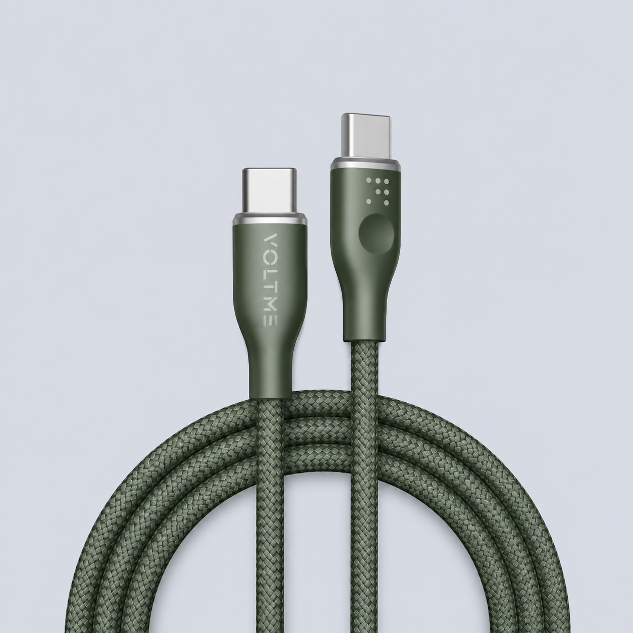 كابل ⁦Voltme PowerLink RUGG USB-C⁩ إلى ⁦USB-C⁩ – ⁦60W⁩ – ⁦1.8⁩م – أخضر