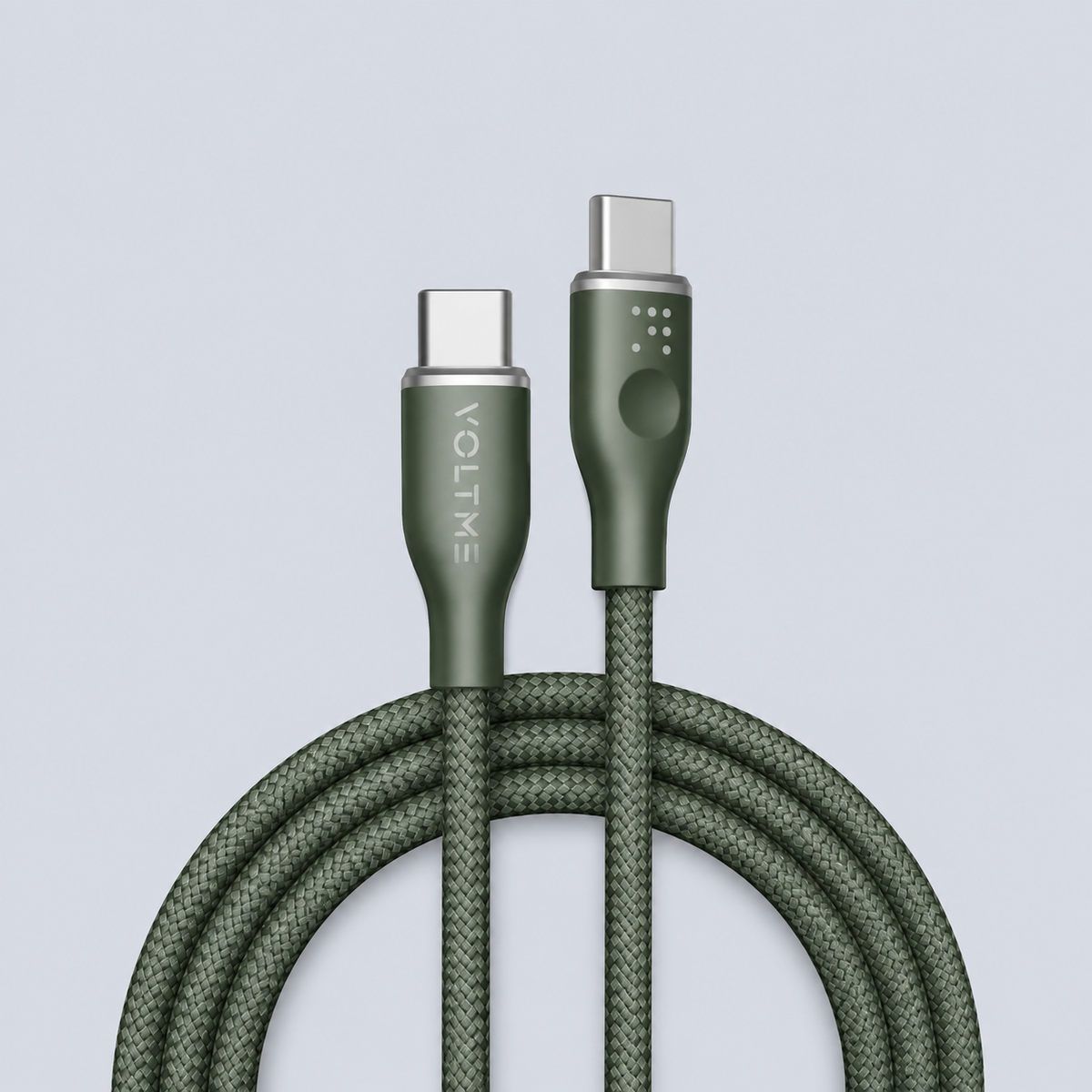 كابل ⁦Voltme PowerLink RUGG USB-C⁩ إلى ⁦USB-C⁩ – ⁦60W⁩ – ⁦1.8⁩م – أخضر