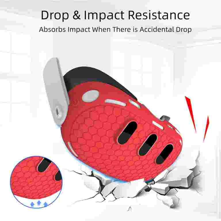 Silicone Kit for Meta Quest 3 with PP bag - Red product image