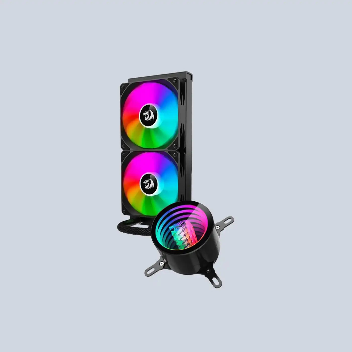 Ccw-3011 Argb Liquid Cpu Cooler 240mm Radiator 2x 120mm Fans Pwm Control - Black