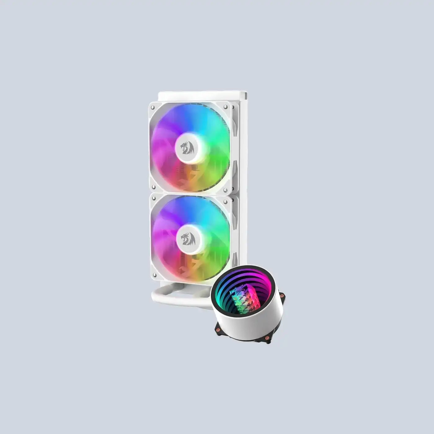 Ccw-3011 Argb Liquid Cpu Cooler 240mm Radiator 2x 120mm Fans Pwm Control - White