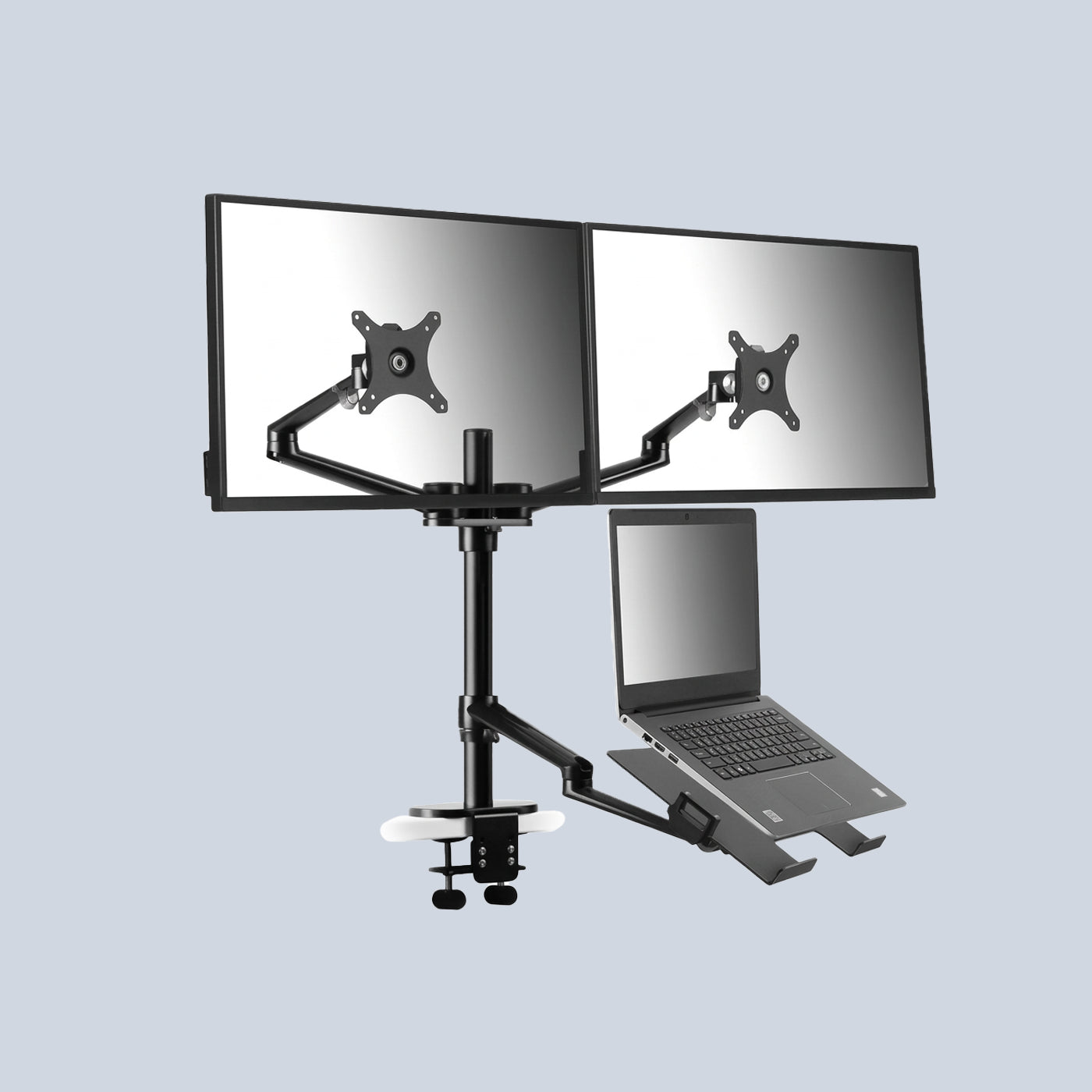 Gamvity 3-in-1 Adjustable Triple Monitor Arm Desk Dual Arm Stand product photo