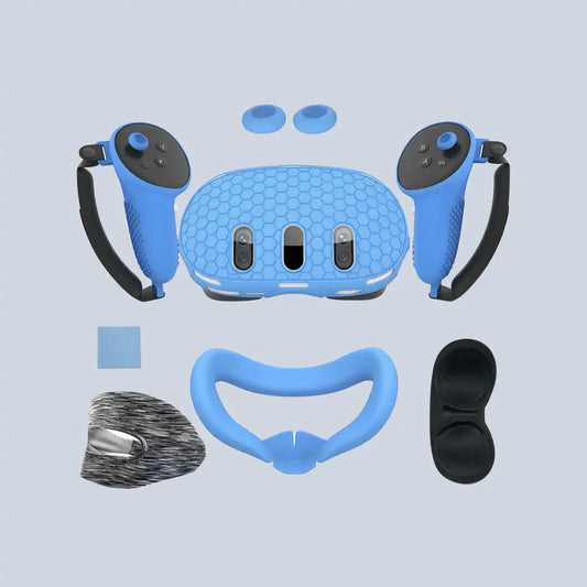 Silicone Kit for Meta Quest 3 with PP bag - Blue product photo