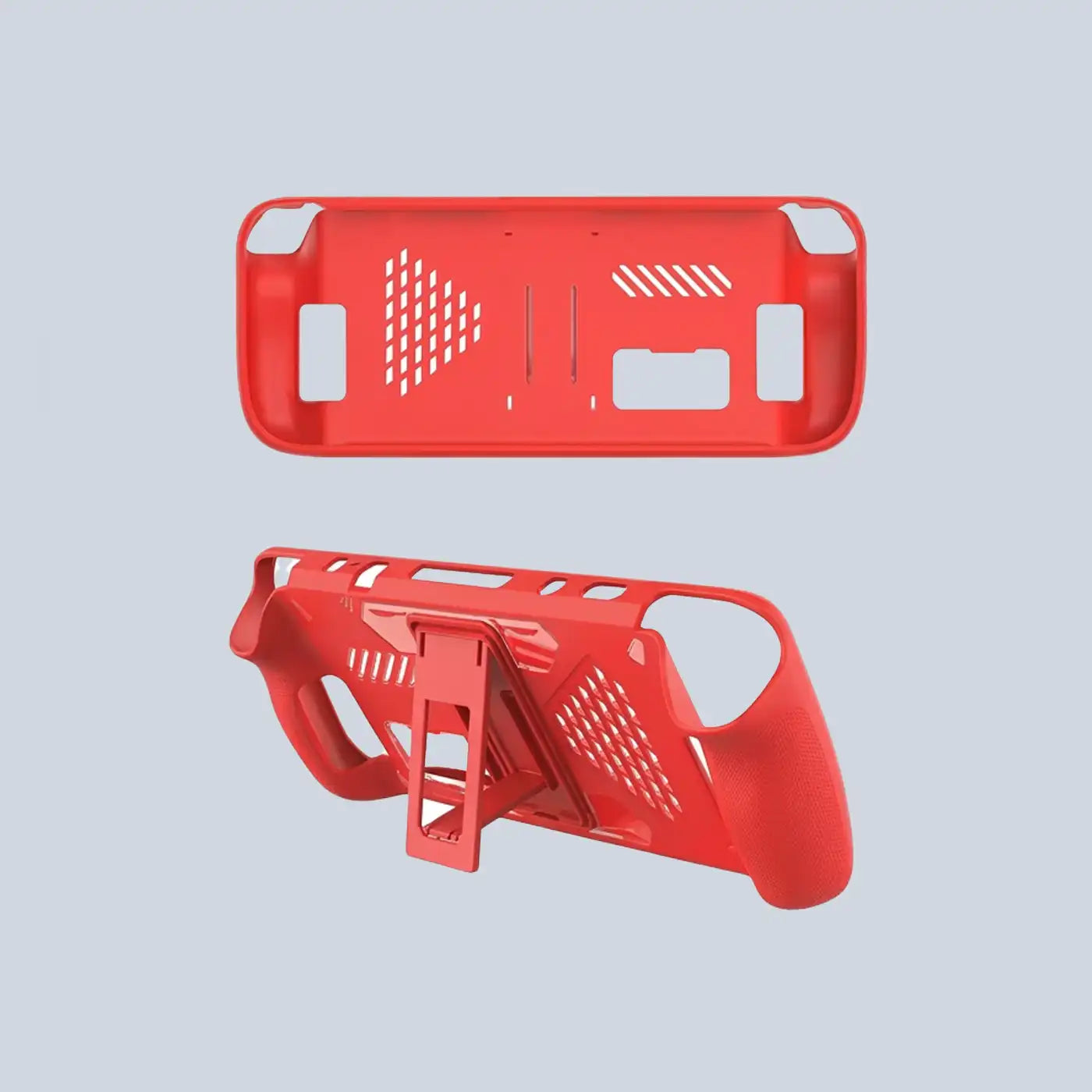 Anti Slip Protective Case with Stand for Steam Deck Console - Red product photo