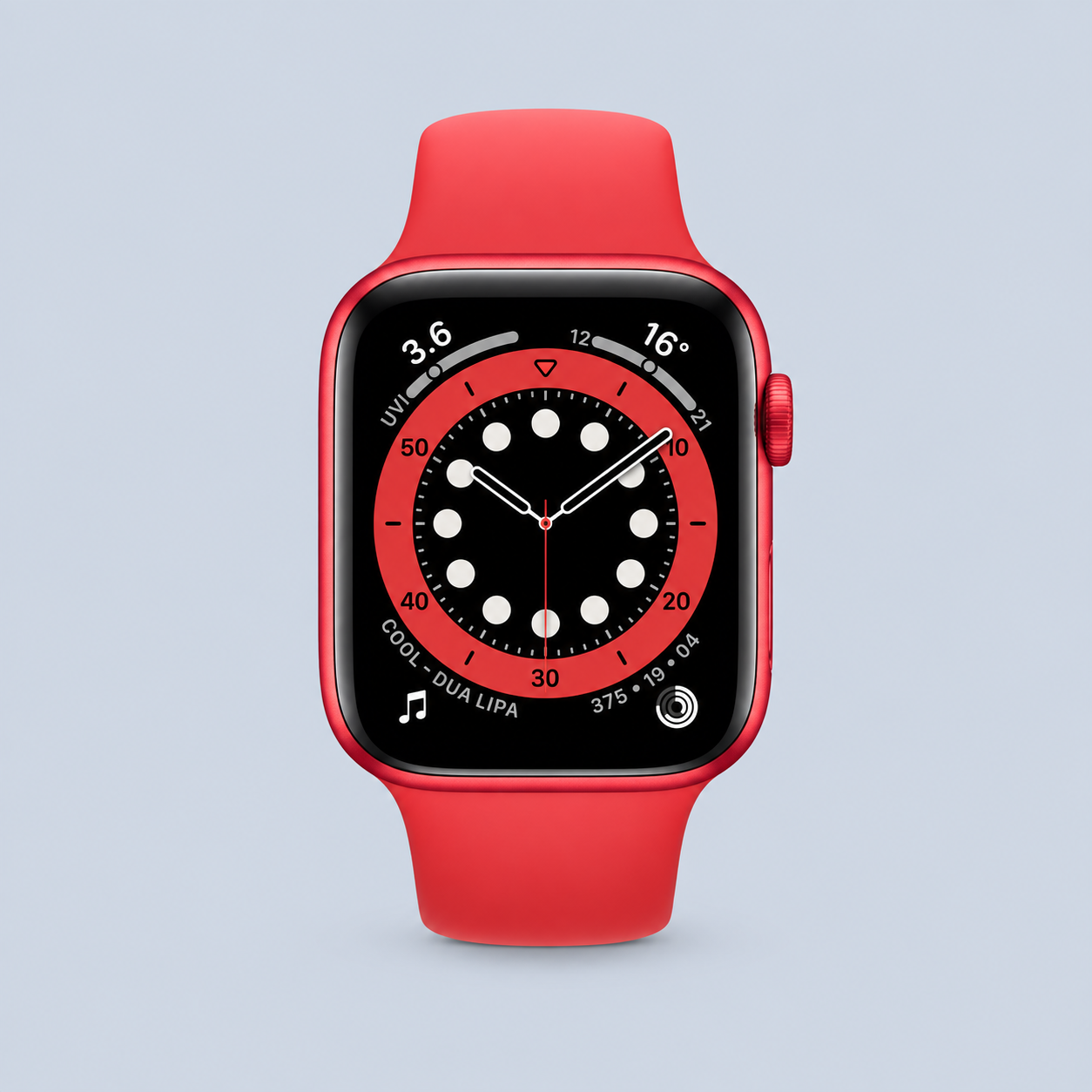 Apple watch strap  44mm Red Sport Band