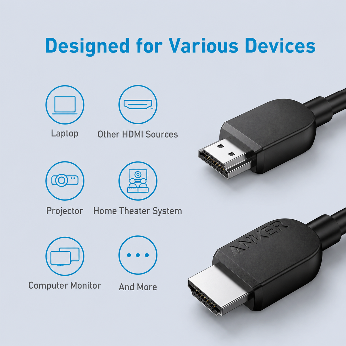 Anker HDMI 2.1 Cable (1.8m/6ft) 8K - Black