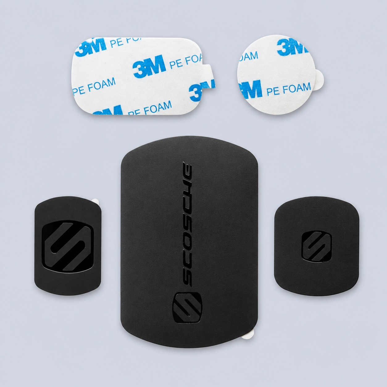 Scosche - MagicPlates Replacement Magnets 3 Pack - Black