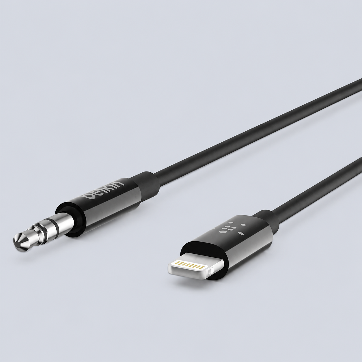 ⁦Belkin Lightning & 3.5 mm Audio Cable Connector - Black⁩