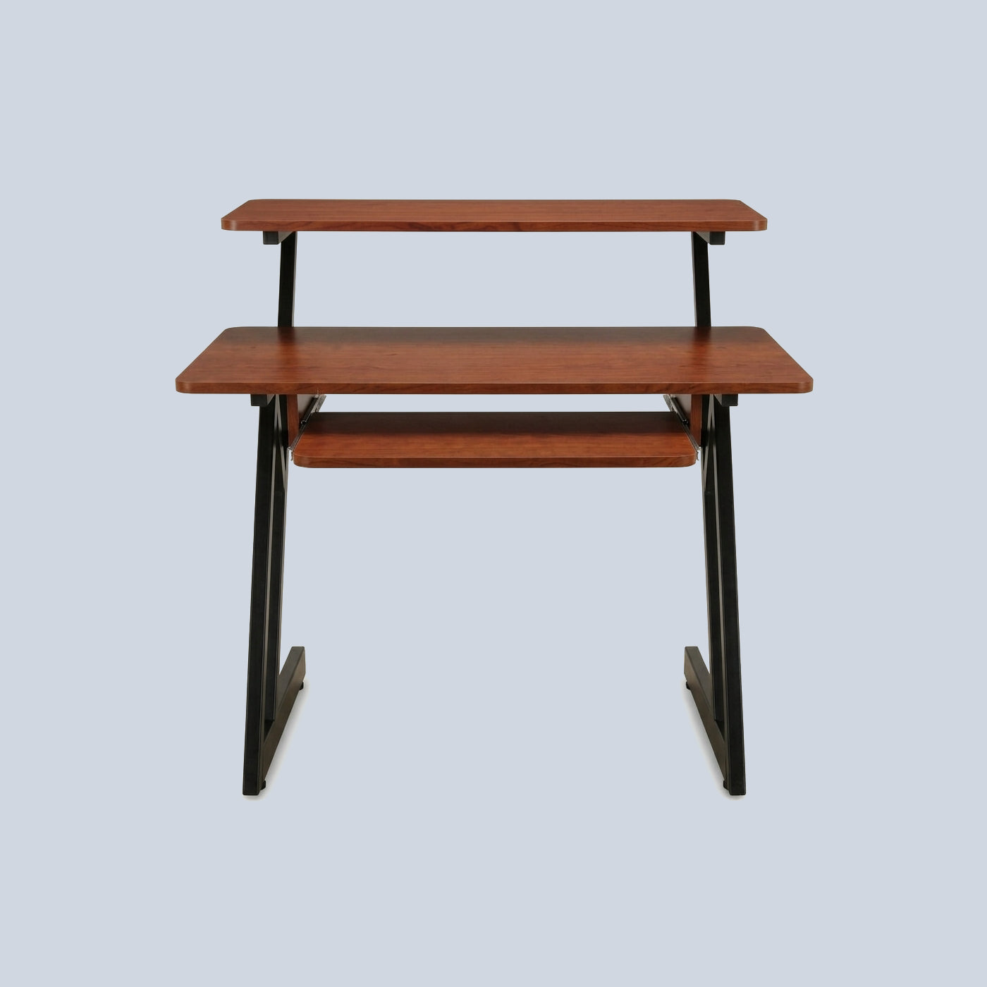 Lumi Z-Shaped Wood Workstation with slide-out keyboard tray FWS10-5 product photo