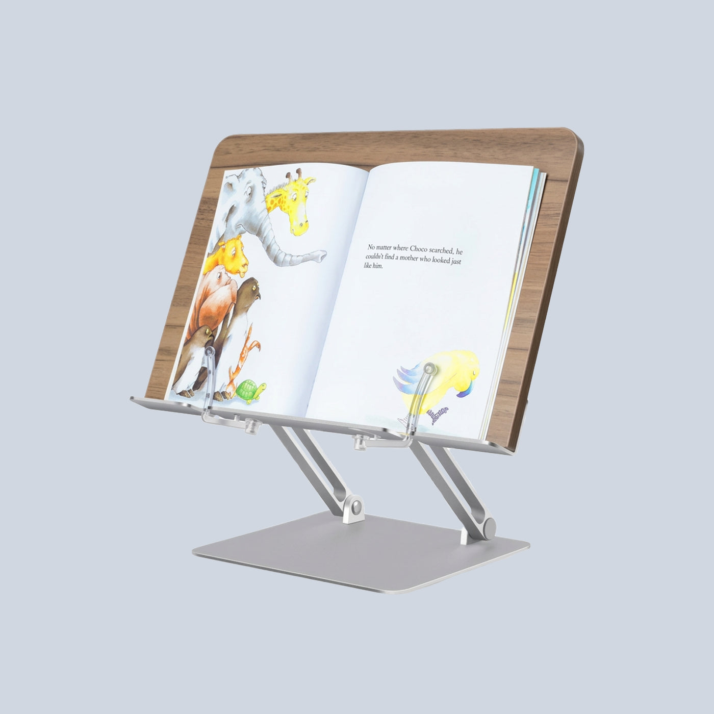 Gamvity Modern Ergonomic Adjustable Acrylic Book & Laptop Stand Foldable & product photo