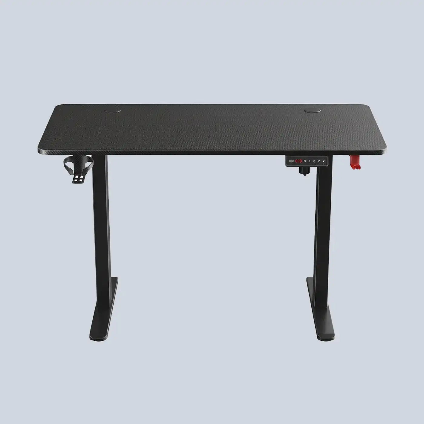 Gamvity Height-Adjustable Metal Modern Office Gaming Desk - Carbon Fiber Black