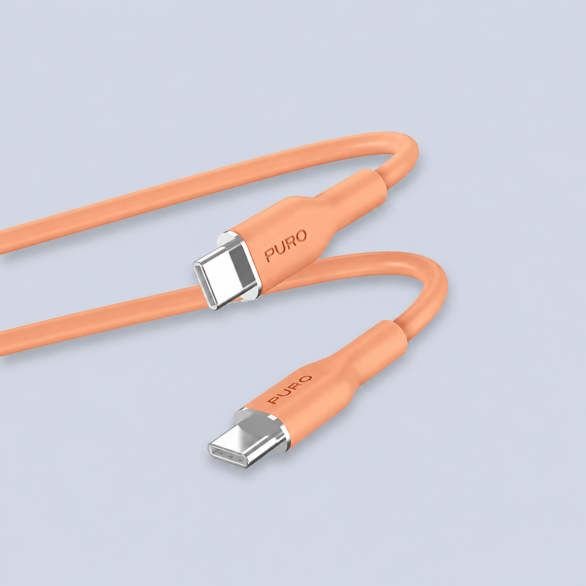 سلك ⁦Puro Power and Data Sync Soft USB-C⁩ إلى ⁦USB-C 1.5⁩م (برتقالي)