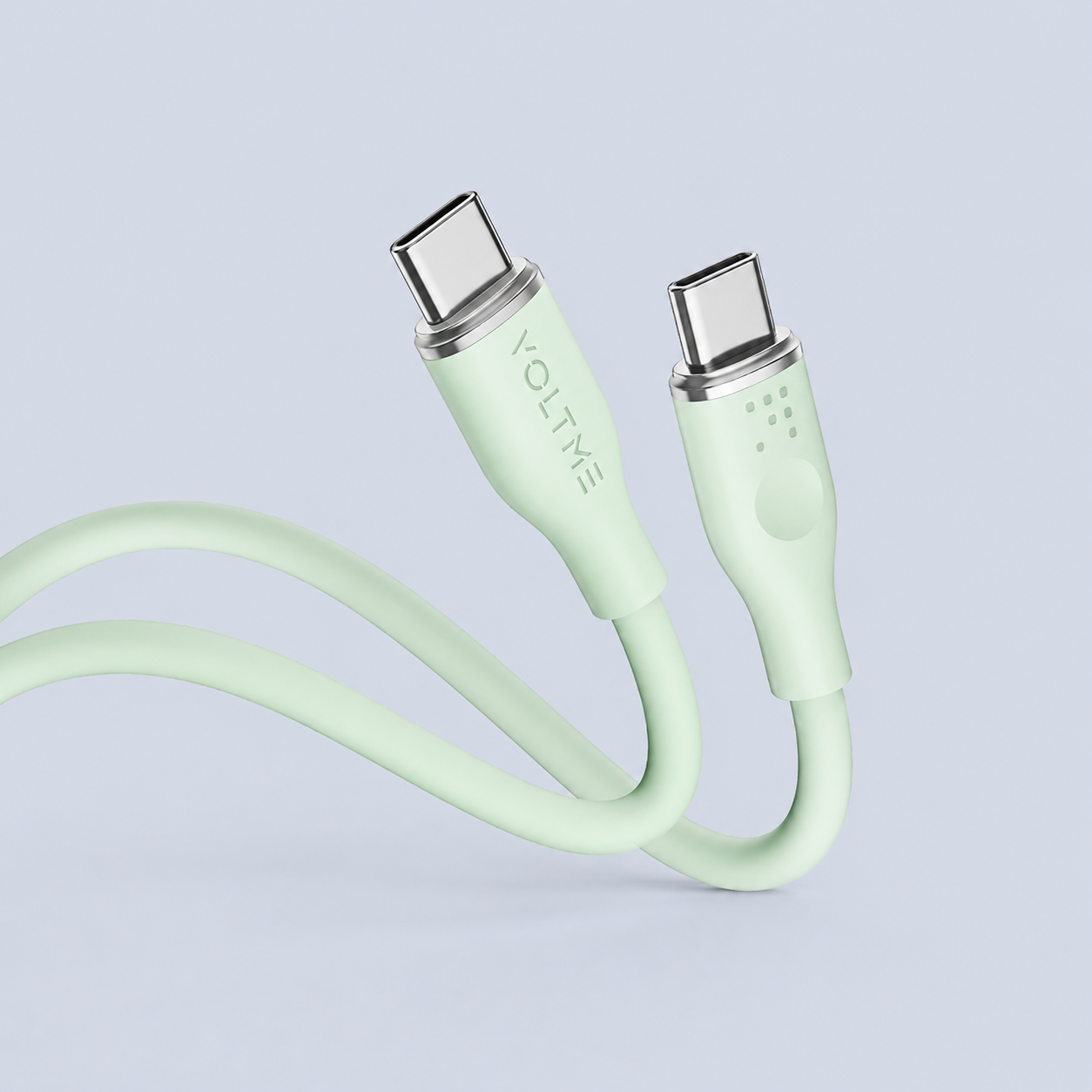 ⁦Voltme PowerLink MOSS⁩ كابل ⁦USB-C⁩ إلى ⁦USB-C⁩ – ⁦60W⁩ – ⁦1⁩م – أخضر