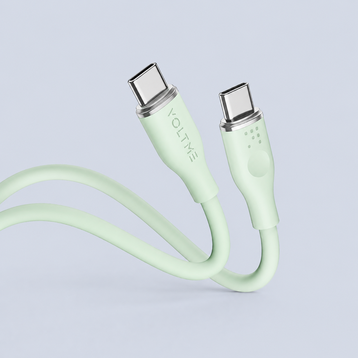 ⁦Voltme PowerLink MOSS⁩ كابل ⁦USB-C⁩ إلى ⁦USB-C⁩ – ⁦60W⁩ – ⁦1⁩م – أخضر