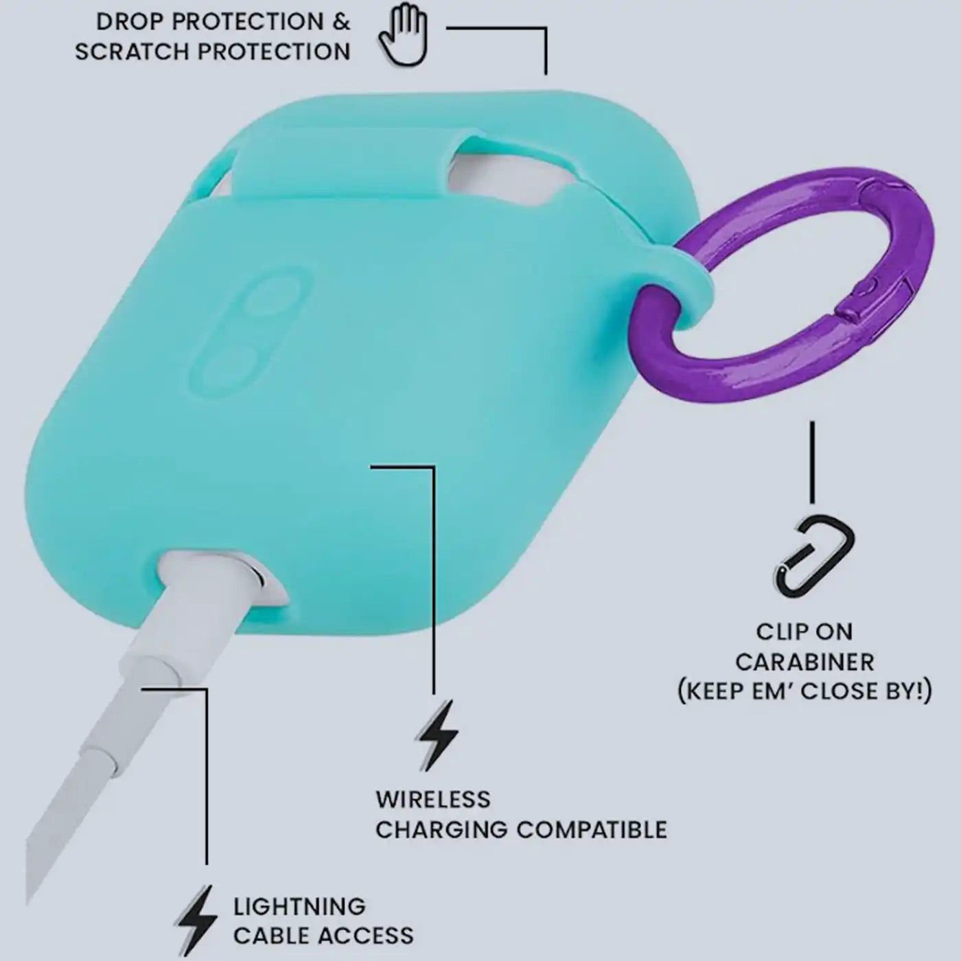 Casemate Airpods Hook Ups & Neck Strap - Blue