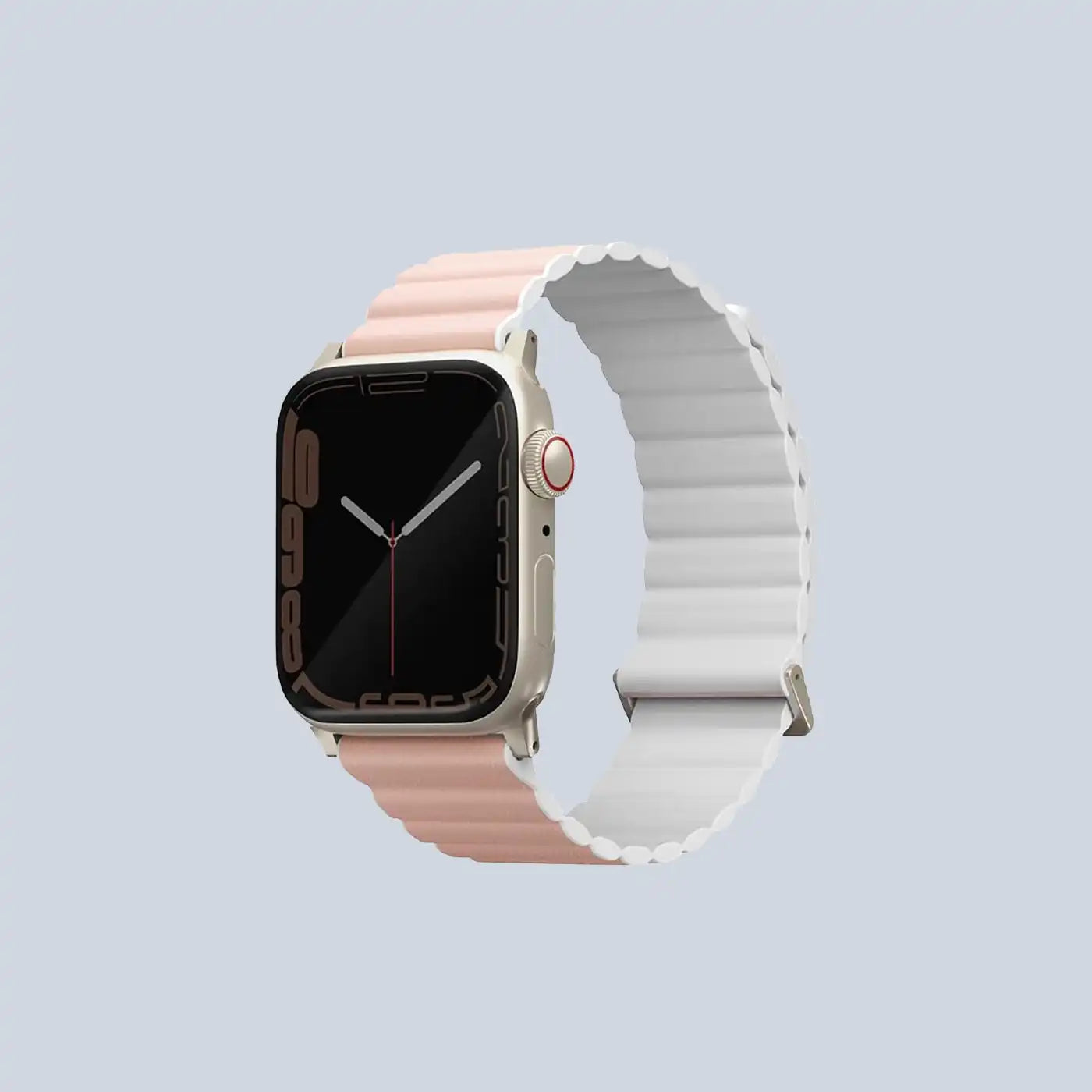 ⁦Uniq Revix Premium Edition Reversible Mag. Apple Watch 41/40/38mm Str. (Pink/White)⁩