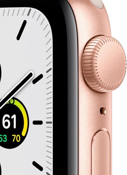 Apple Watch SE 44mm Gold Aluminum Case with Starlight Sport Band product photo