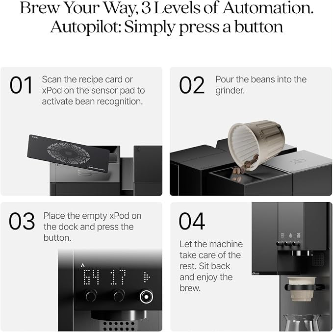 Xbloom Automatic Coffee Machine with Built-In Grinder and Precision Scale