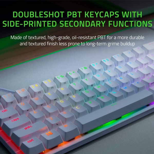 Razer Huntsman Mini 60% Optical Gaming Keyboard - Mercury White