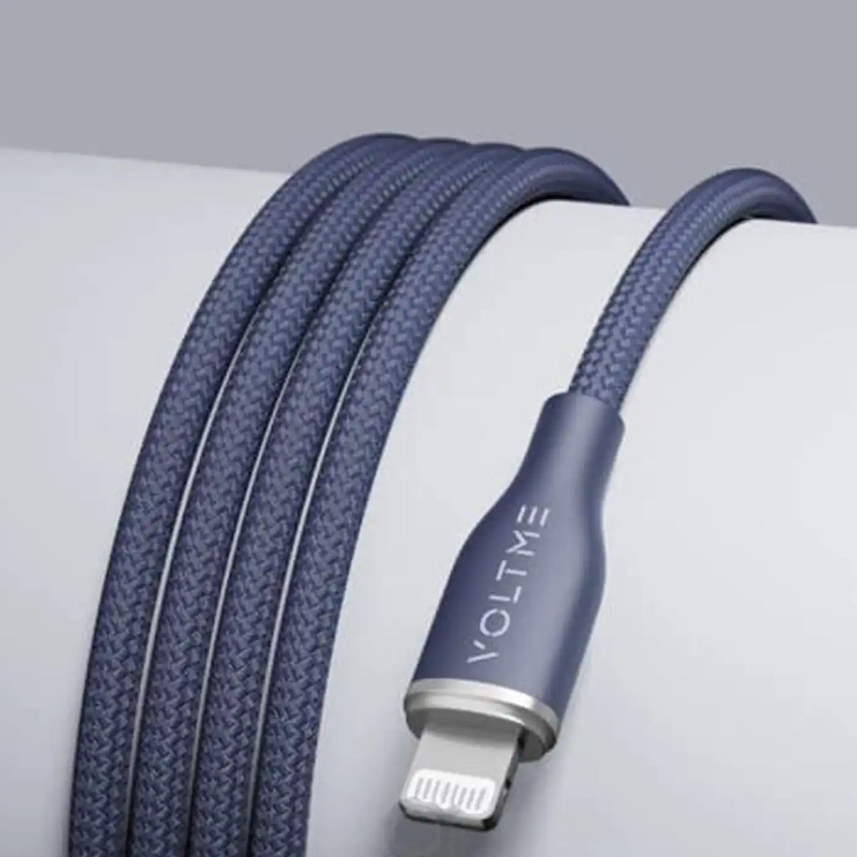 ⁦Voltme Powerlink Rugg Double Type C to Lightning 3A / 1.2M⁩ رمادي أزرق