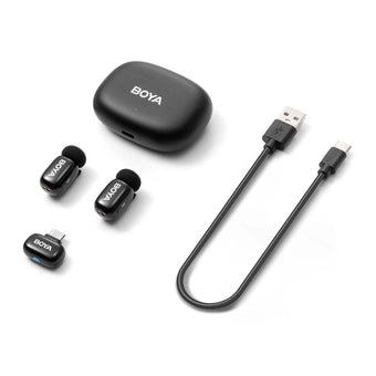 Boya Microphone Mini 2 Wireless X2 Ai USB-C 2.4GHz - Black