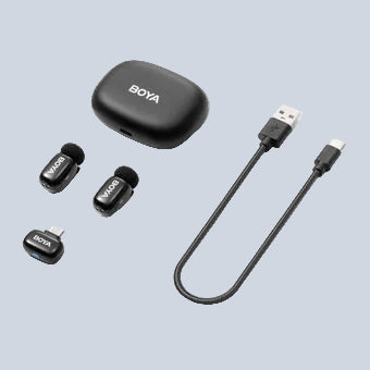Boya Microphone Mini 2 Wireless X2 Ai USB-C 2.4GHz - Black