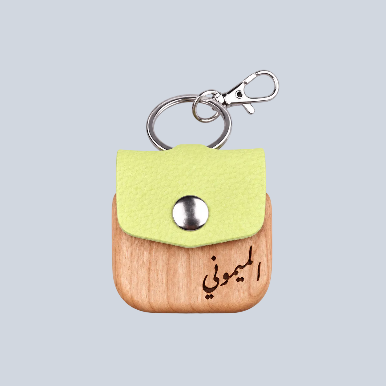 Elegant Wood Airpods Case -Yellow