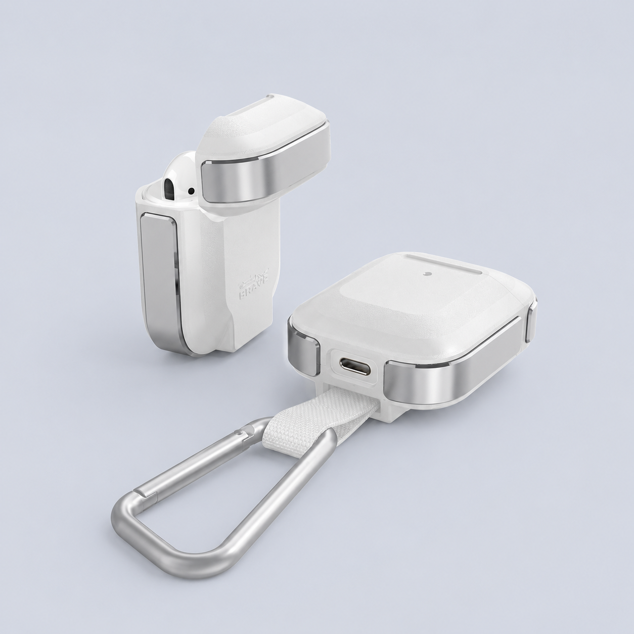 Raptic Trek for AirPods - Silver / White