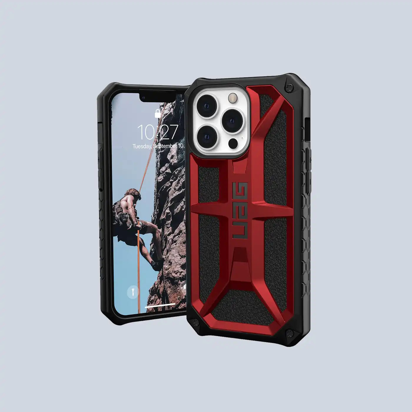 حافظة ⁦UAG⁩ آبل آيفون ⁦13⁩ برو (⁦6.1)⁩ مونوك - كرمزي