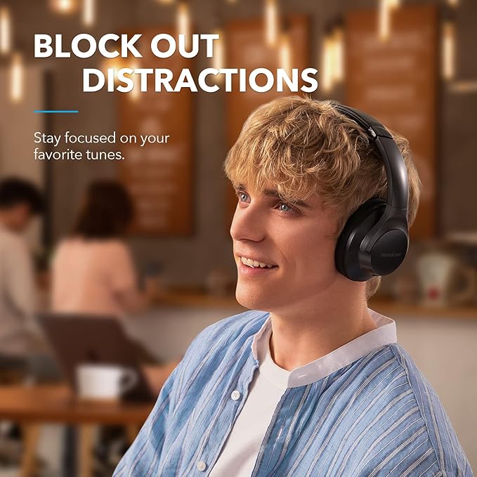 ⁦Soundcore Life Q20+ Noise Cancelling Headphones - Black⁩