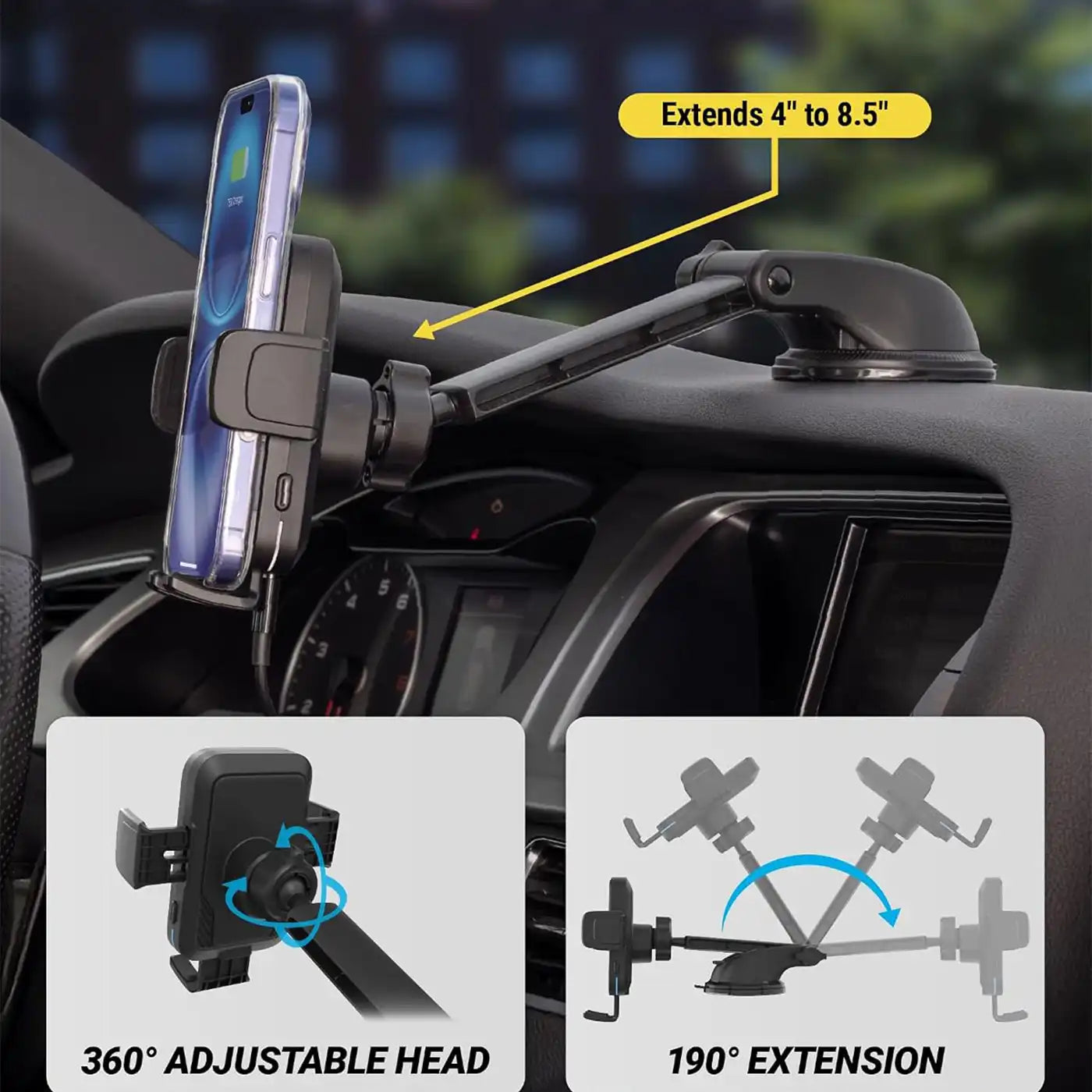Scosche Wireless Car Charger Mount
