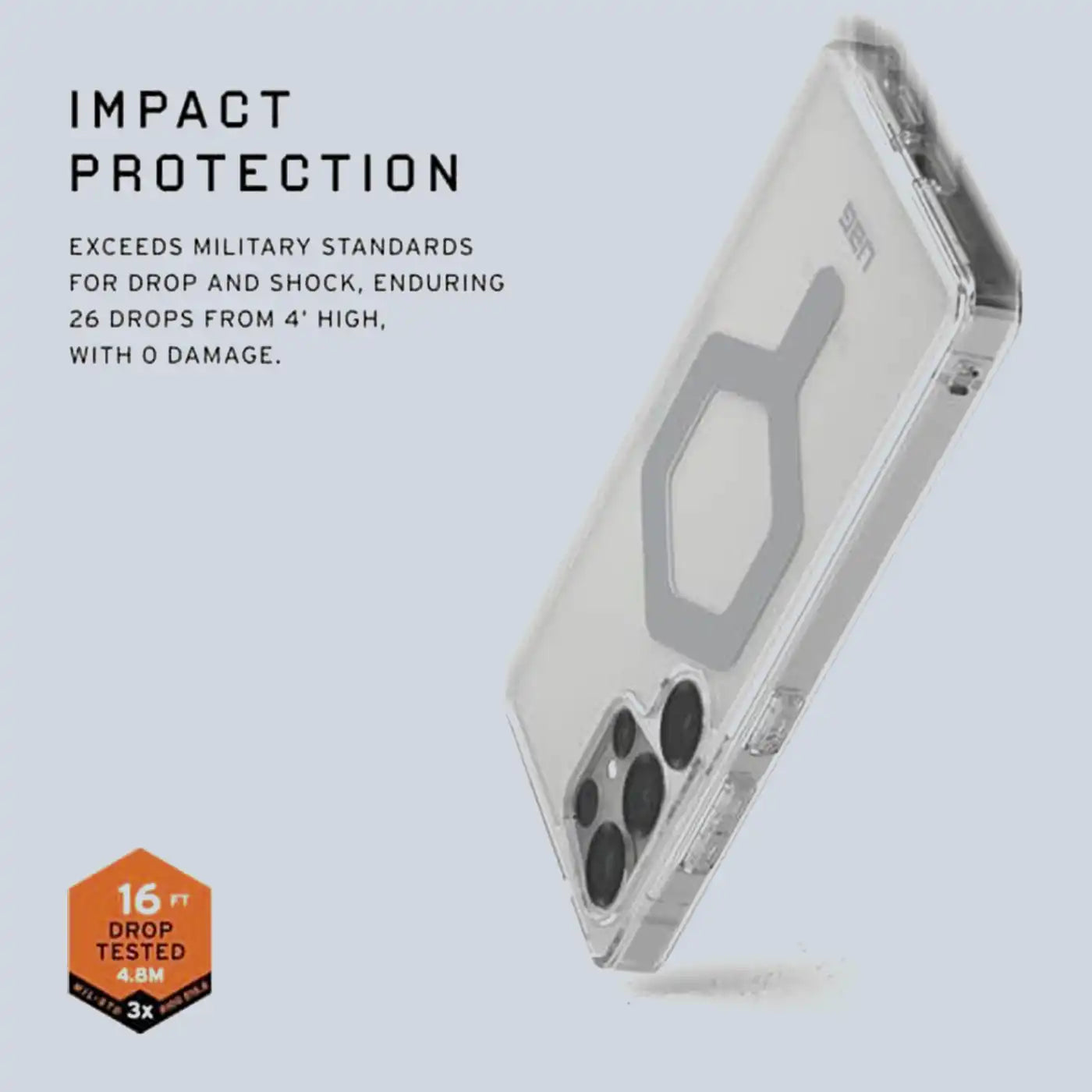 UAG Samsung Galaxy S25 Ultra Case 6.8" Plyo Pro - Clear Ice/Silver