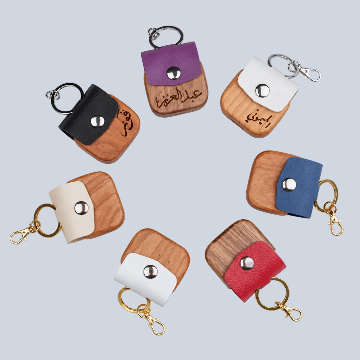 Elegant Wood Airpods Case- Beige