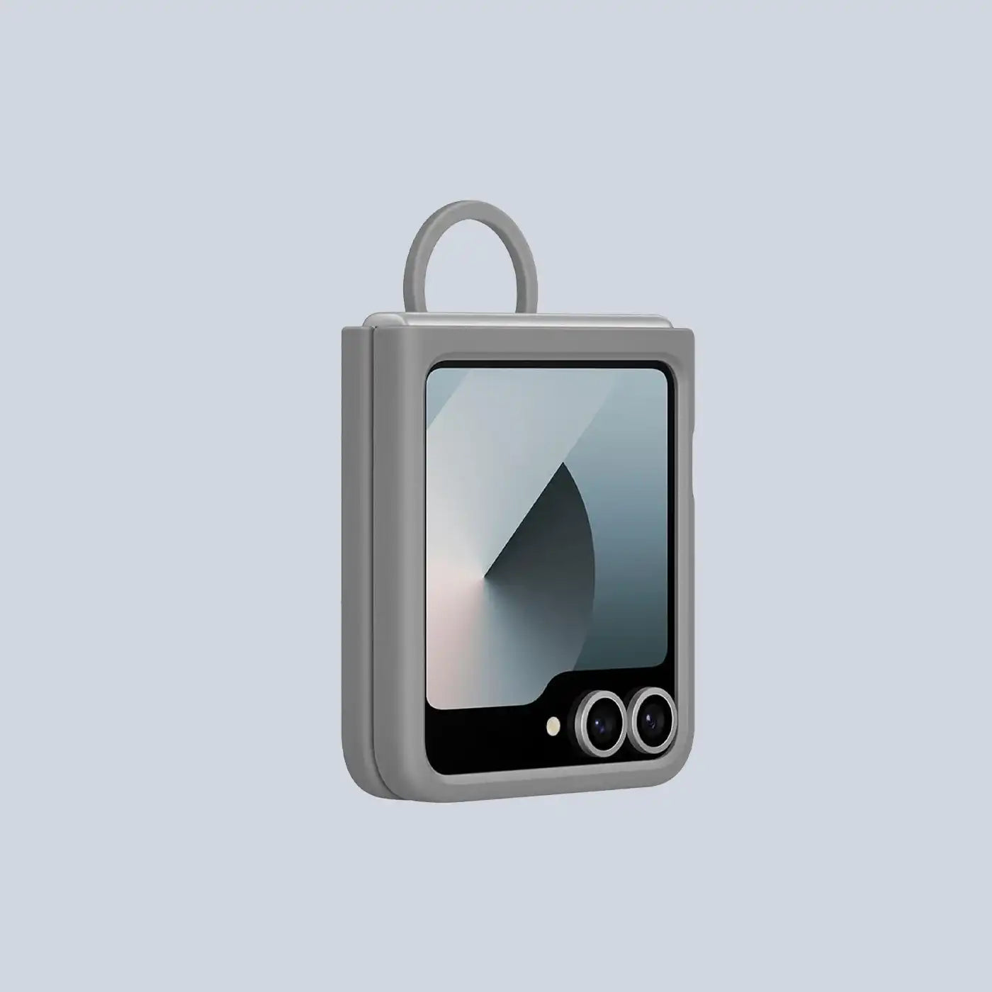 Samsung Grey Silicone Case with Ring - For Samsung Galaxy Z Flip 6