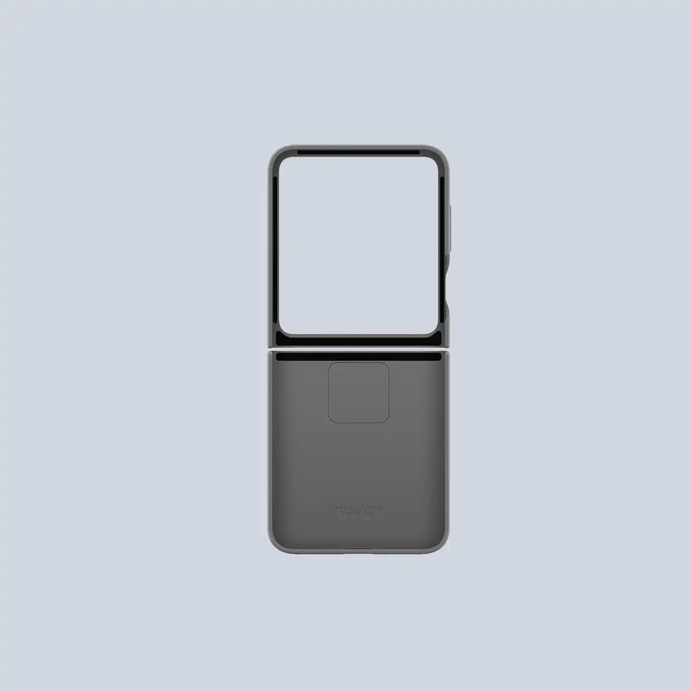 Samsung Grey Silicone Case with Ring - For Samsung Galaxy Z Flip 6