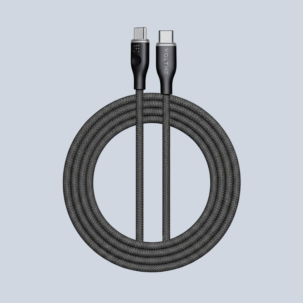 Voltme Powerlink Rugg Double Nylon Cable Type C to Type C 5A / 1M (100W) Emarker Black