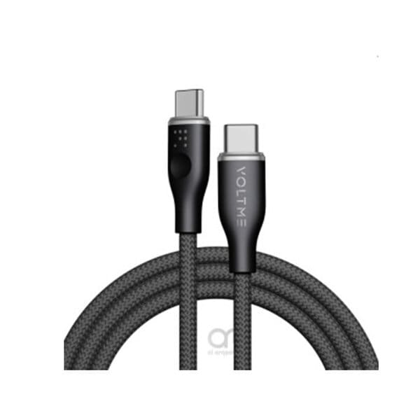 Voltme Powerlink Rugg Double Nylon Cable Type C to Type C 3A 1M 60W Black product photo