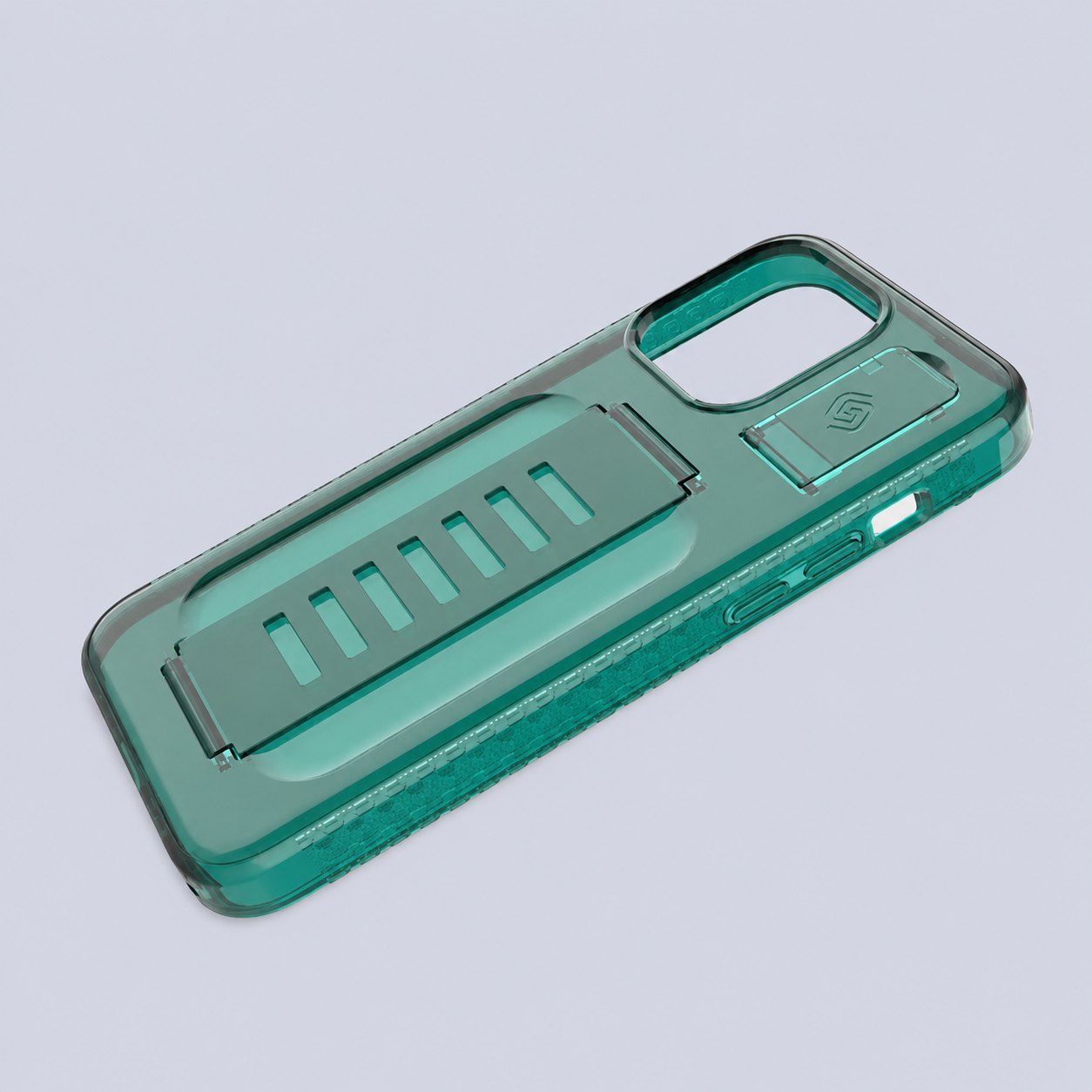 Grip2u iPhone 15 Pro Boost Case with Kickstand  (Teal)